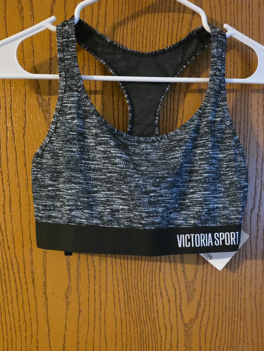 Victoria Sport Black Heather Racerback Sports Bra